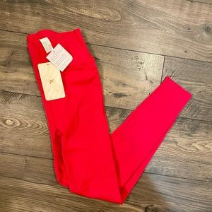 Fabletics High wasted sculpt knit classic red leggings